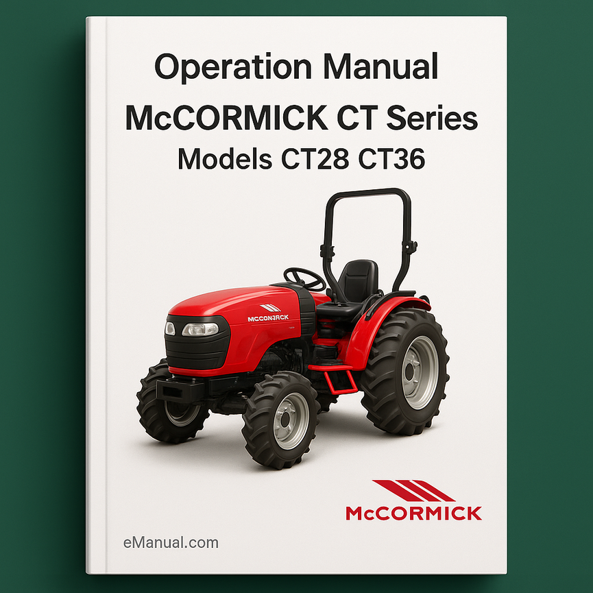 McCormick CT Series Operation Manual Models CT28 CT36