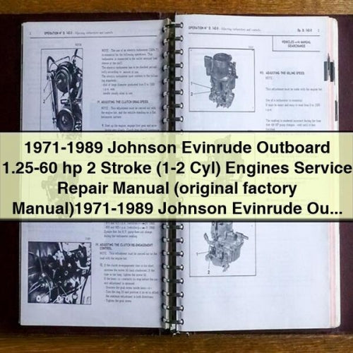 1971-1989 Johnson Evinrude Outboard 1.25-60 hp 2 Stroke (1-2 Cyl) Engines Service Repair Manual (original factory Manual)1971-1989 Johnson Evinrude Outboard 1.25-60 hp 2 Stroke (1-2 Cyl) Engines S PDF Download