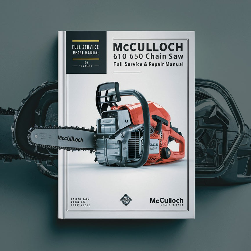 McCulloch 610 650 Chain Saw Full Service & Repair Manual Download PDF