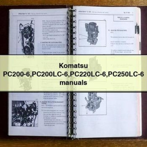 Komatsu PC200-6 PC200LC-6 PC220LC-6 PC250LC-6 Manuals