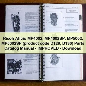 Ricoh Aficio MP4002 MP4002SP MP5002 MP5002SP (product Code D129 D130) - Improved Parts Catalog PDF