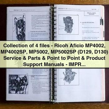 Collection 4 Files: Ricoh Aficio Mp4002-mp5002 Parts Point Product Support Service Repair Workshop Manual PDF