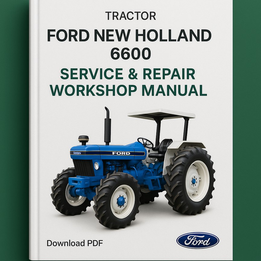 Ford New Holland 6600 Tractor -6- Volumes Service Repair & Workshop Manual - Improved - Download PDF