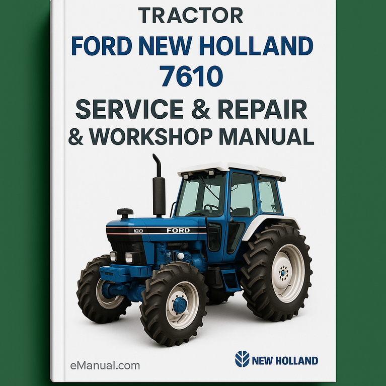Ford New Holland 7610 Tractor -6- Volumes Service Repair & Workshop Manual - Improved - Download PDF