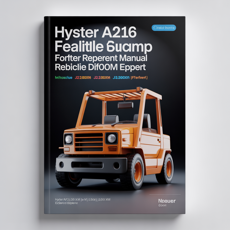 Hyster A216 (J2.00XM J2.50XM J3.00XM J3.20XM Europe) Forklift Service Repair Manual Instant Download PDF