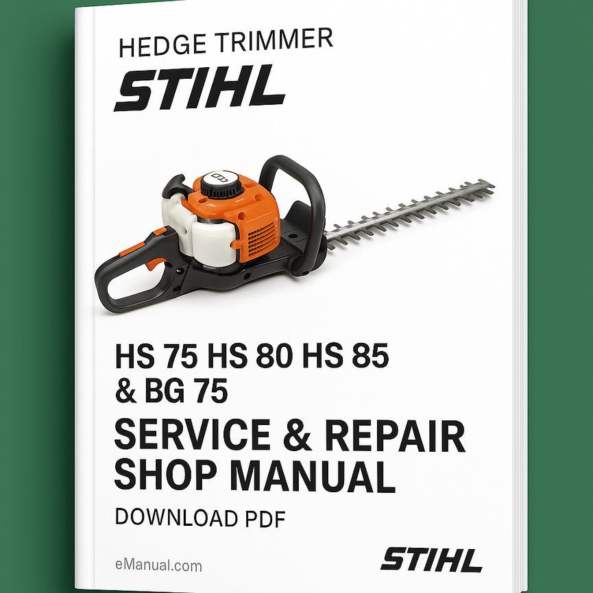 Stihl HS 75 HS 80 HS 85 & BG 75 Service Repair Shop Manual Download PDF