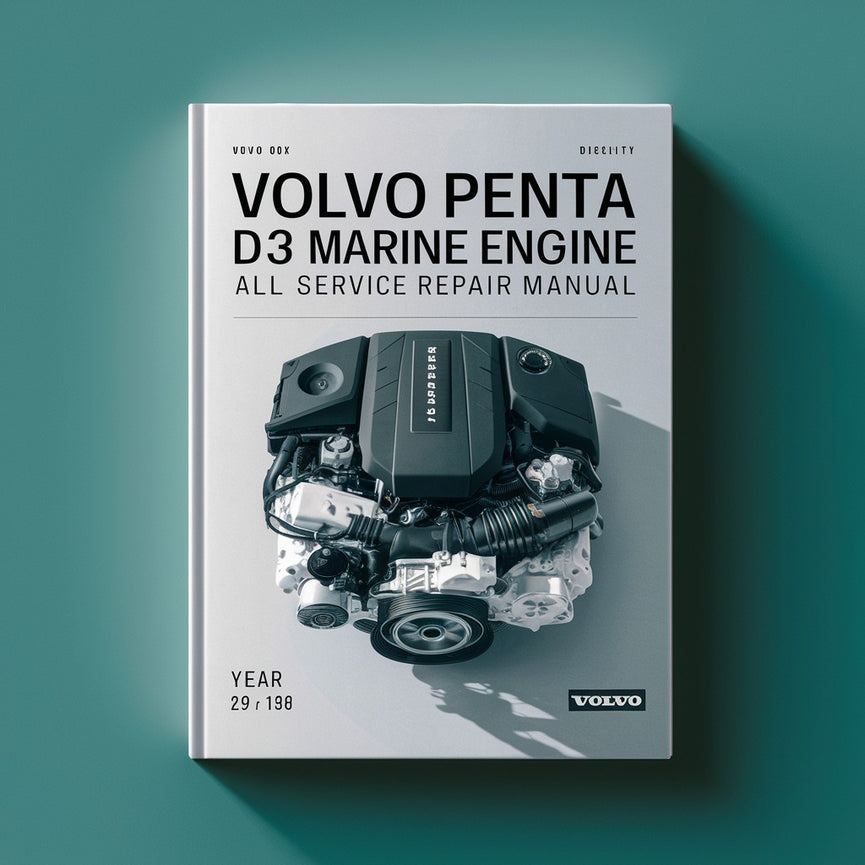 Volvo Penta D3 Marine Engine All Service Repair Manual PDF Download