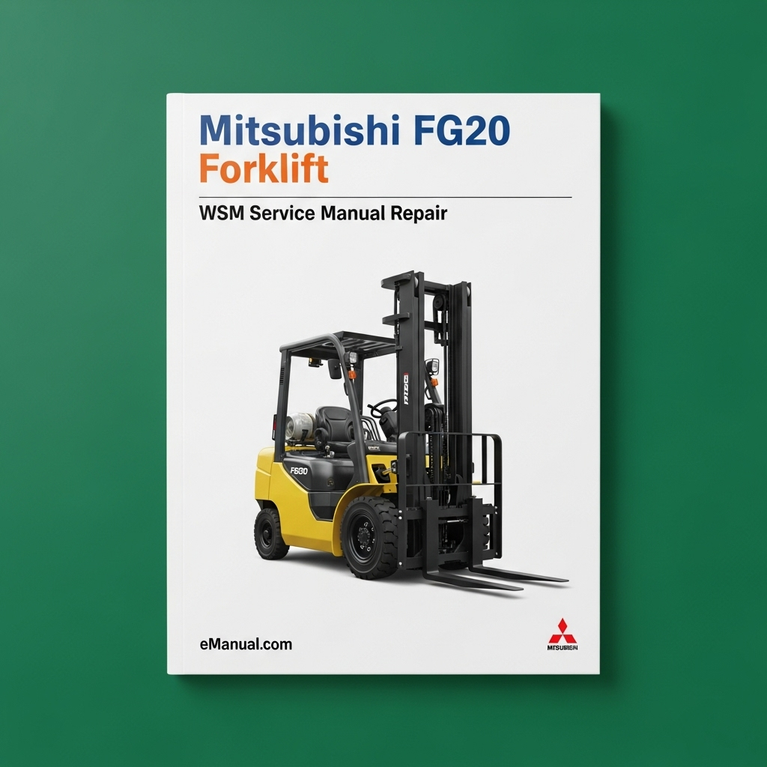 Mitsubishi FG20 Forklift WSM Service Manual Repair