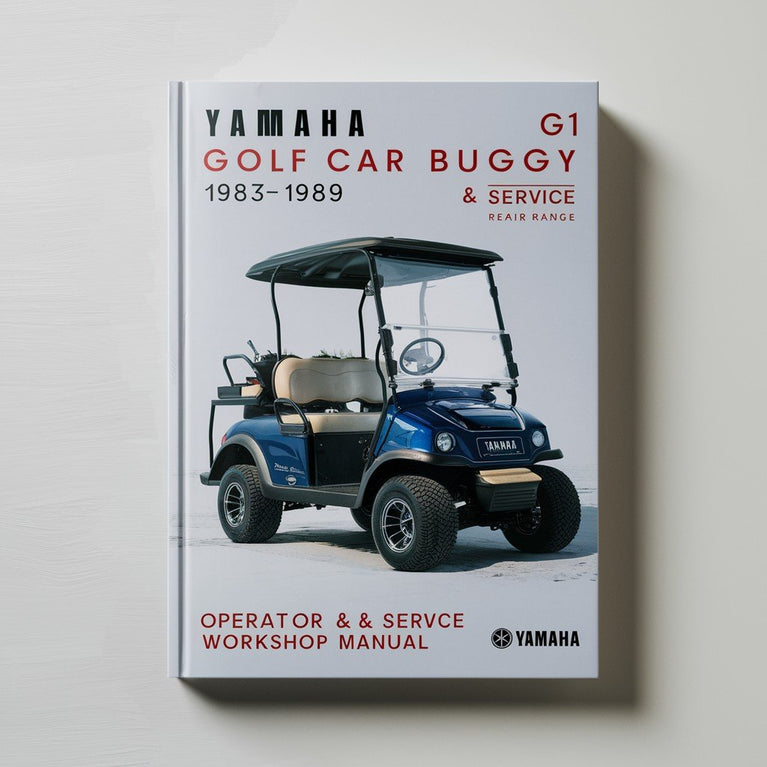 Yamaha G1 Golf Cart Car Buggy 1983-1989 Parts Operator & Service Repair Workshop Manual