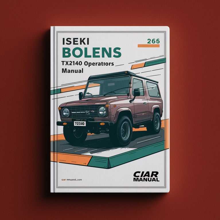 Iseki Bolens TX2140 TX2160 Operators Manual (sku 267) PDF Download