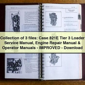 Case 821E Tier 3 Loader , Engine Operator Service Repair Workshop Manual PDF