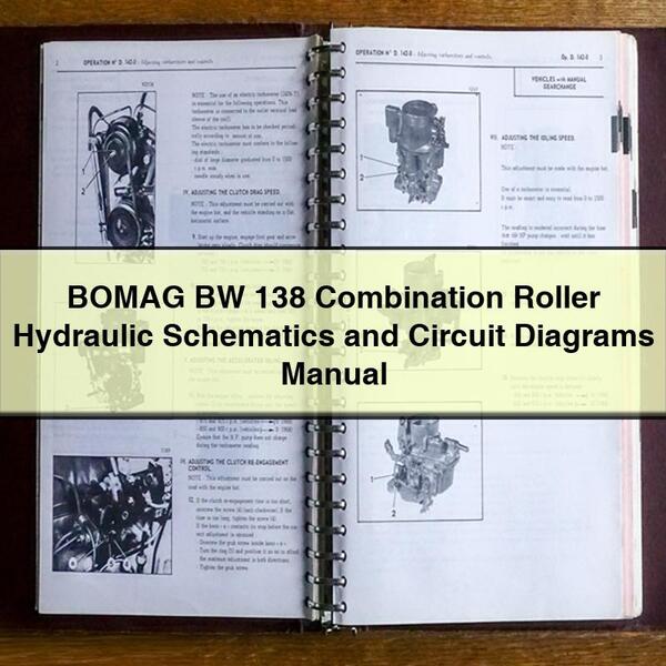 BOMAG BW 138 Combination Roller Hydraulic Schematics and Circuit Diagrams Manual