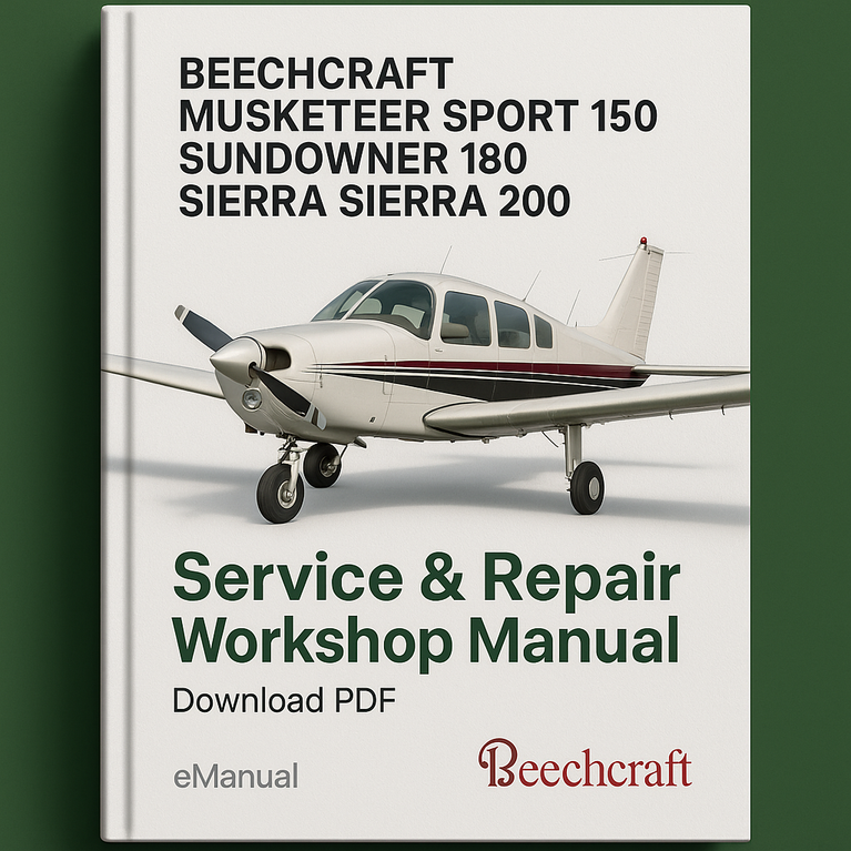 Beechcraft Musketeer Sport 150 Sundowner 180 Sierra Sierra 200 Service Repair Workshop Manual Download PDF