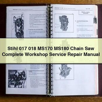 Stihl 017 018 MS170 MS180 Chain Saw Service Repair Workshop Manual PDF