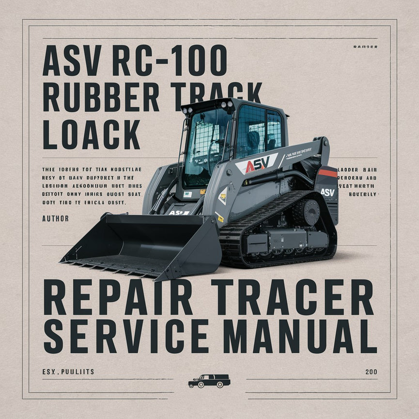 ASV RC-100 Rubber Track Loader Repair Service Manual PDF Download