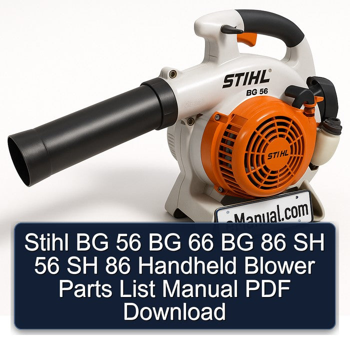 Stihl BG 56 66 86 SH Handheld Blower Parts Catalog PDF