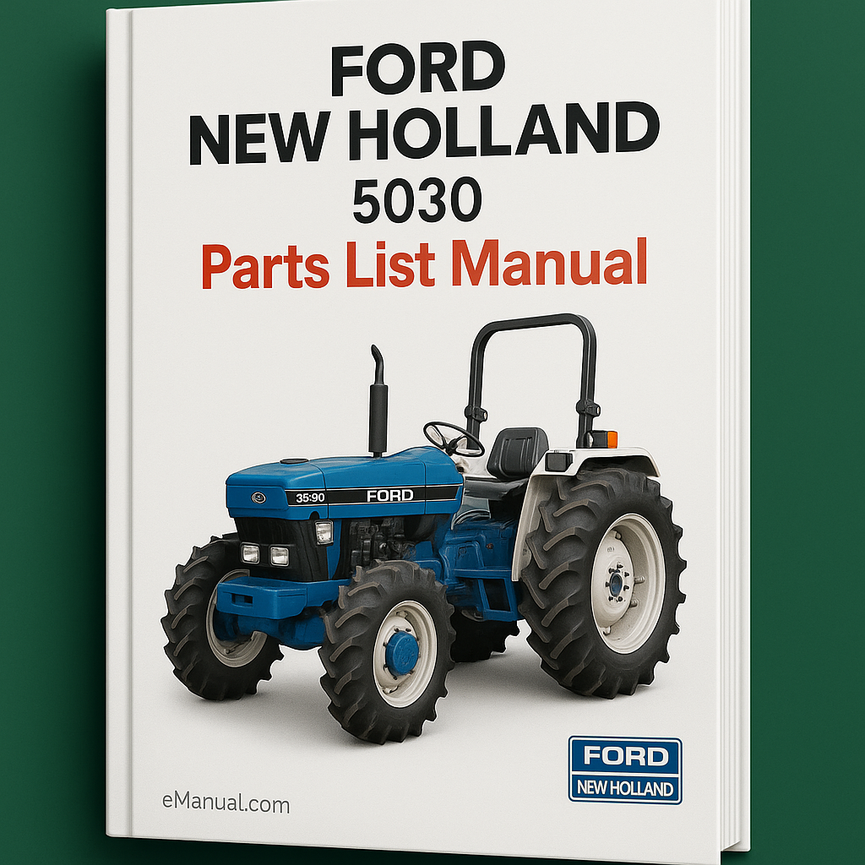 Ford New Holland 5030 Tractor Parts List Manual.