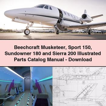 Beechcraft Musketeer Sport 150 Sundowner 180 and Sierra 200 Illustrated Parts Catalog Manual - Download PDF