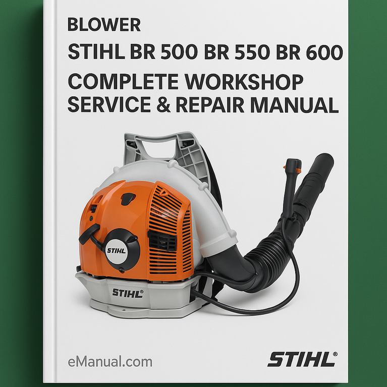 Stihl BR 500 BR 550 BR 600 Blower Complete Workshop Service Repair Manual