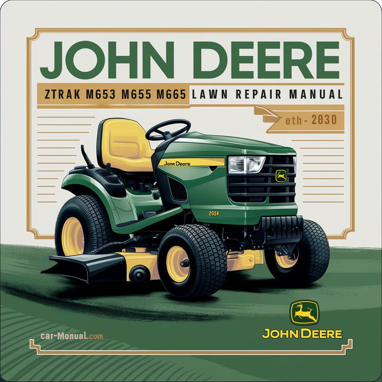 John Deere ZTRAK M653 M655 M665 Lawn Mower Service Repair Manual