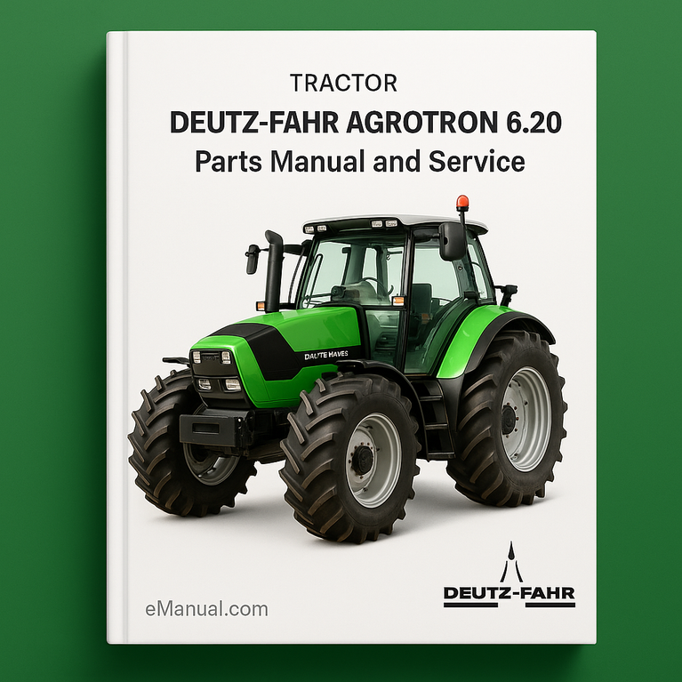 Deutz Fahr Agrotron 6.20 Parts Manual and Service Tractor