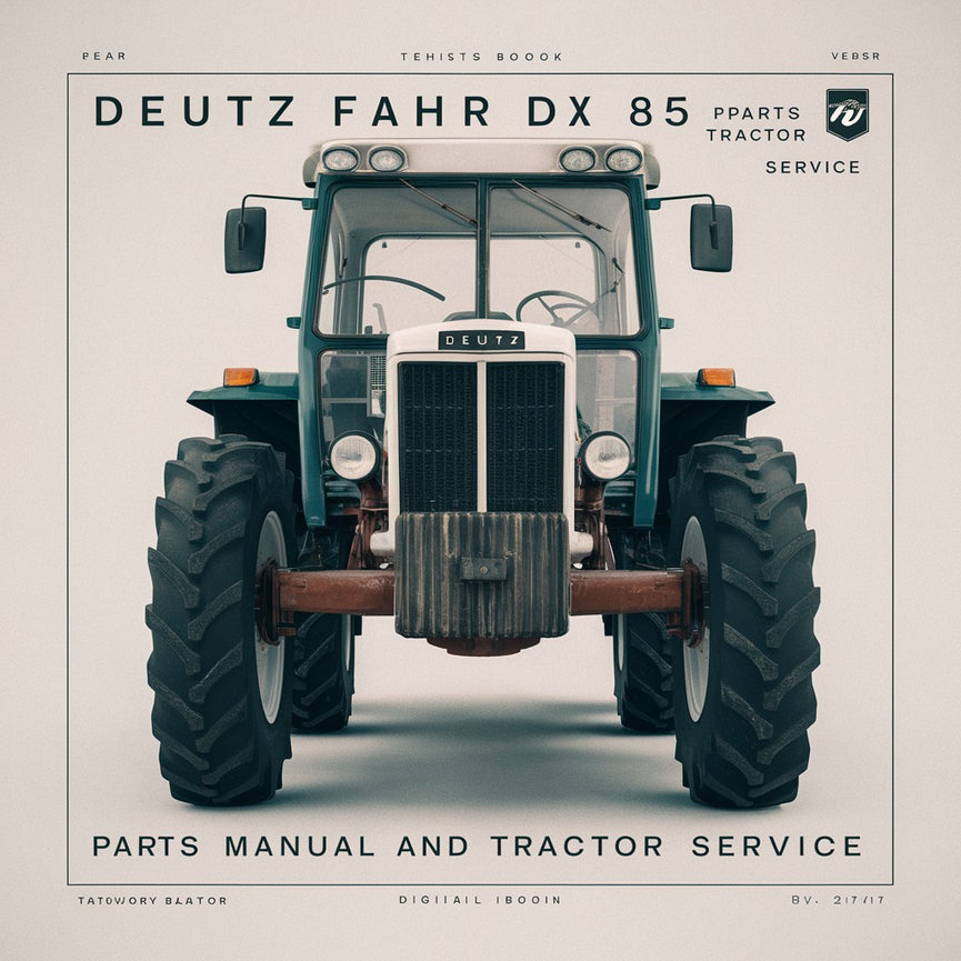 Deutz Fahr DX 85 Parts Manual and Tractor Service