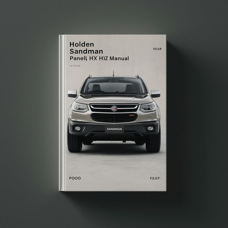 Holden Sandman Panelvan Hq Hj Hx Hz Manual