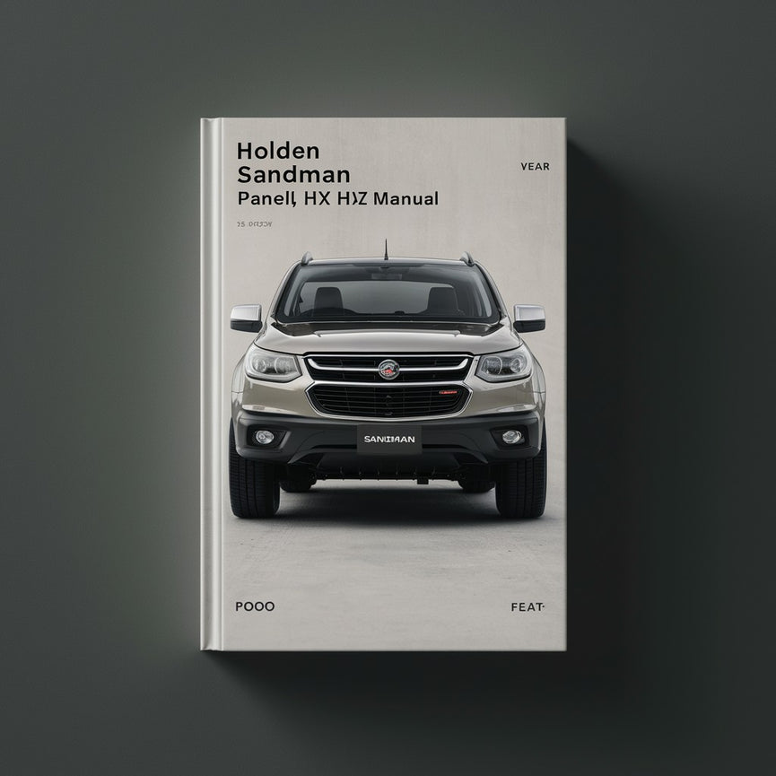 Holden Sandman Panelvan Hq Hj Hx Hz Manual PDF Download