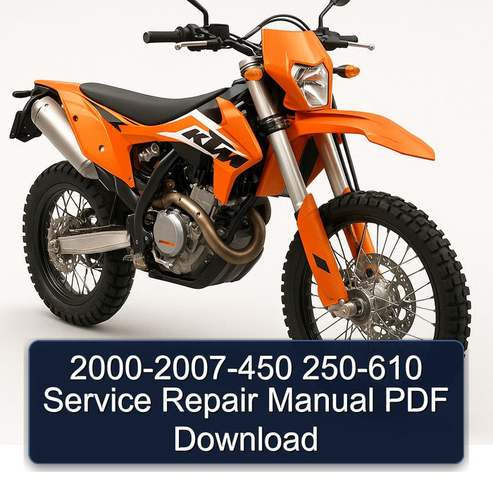 2000-2007 KTM 250 450 610 Service Repair Workshop Manual PDF