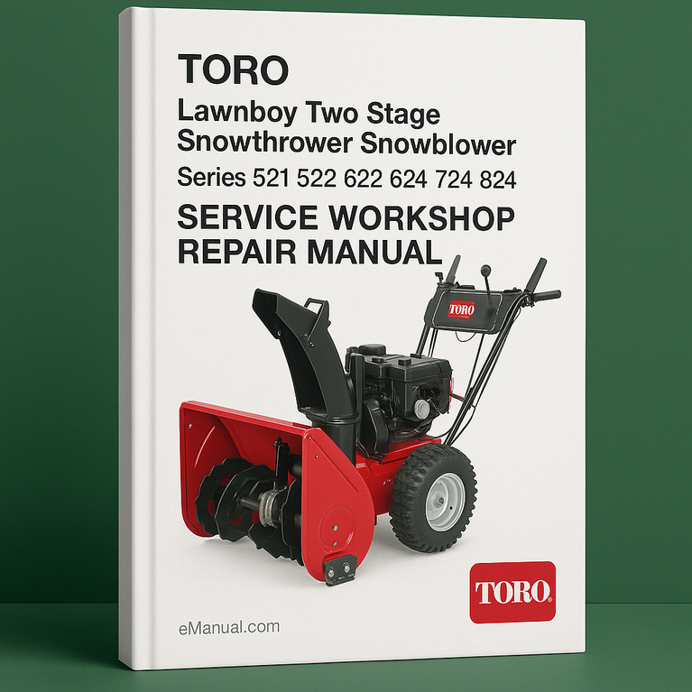 Toro Lawnboy Quitanieves de dos etapas Serie 521 522 622 624 724 824 Manual de reparación de taller de servicio Descargar PDF