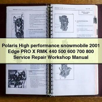 Polaris High performance snowmobile 2001 Edge PRO X RMK 440 500 600 700 800 Service Repair Workshop Manual