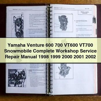 Yamaha Venture 600 700 VT600 VT700 Snowmobile Complete Workshop Service Repair Manual 1998 1999 2000 2001 2002