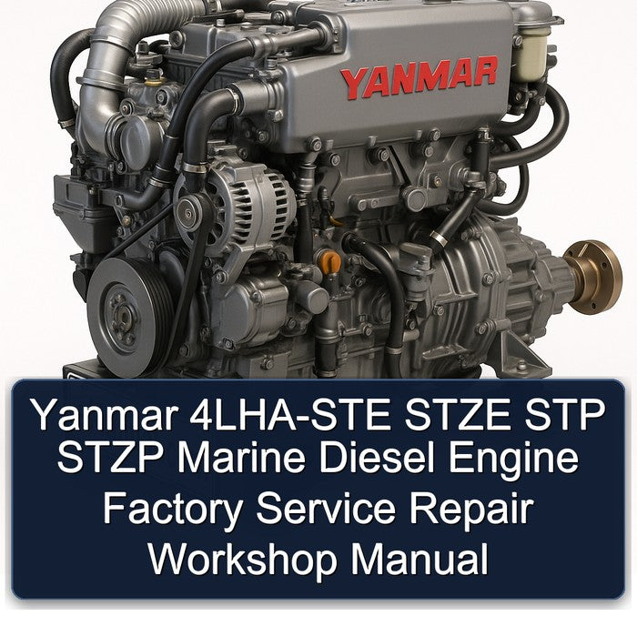 Yanmar 4LHA-STE Stze STP Stzp Marine Diesel Engine Service Repair Workshop Manual PDF