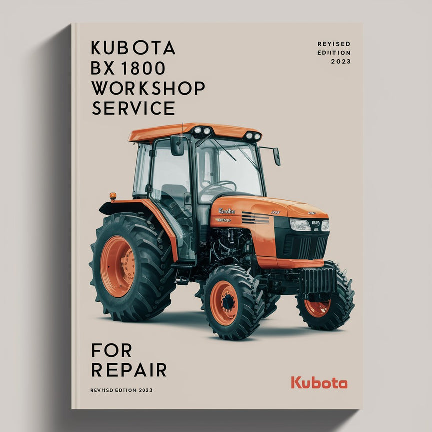 Manual de servicio de taller Kubota BX 1800 para reparación Descargar PDF