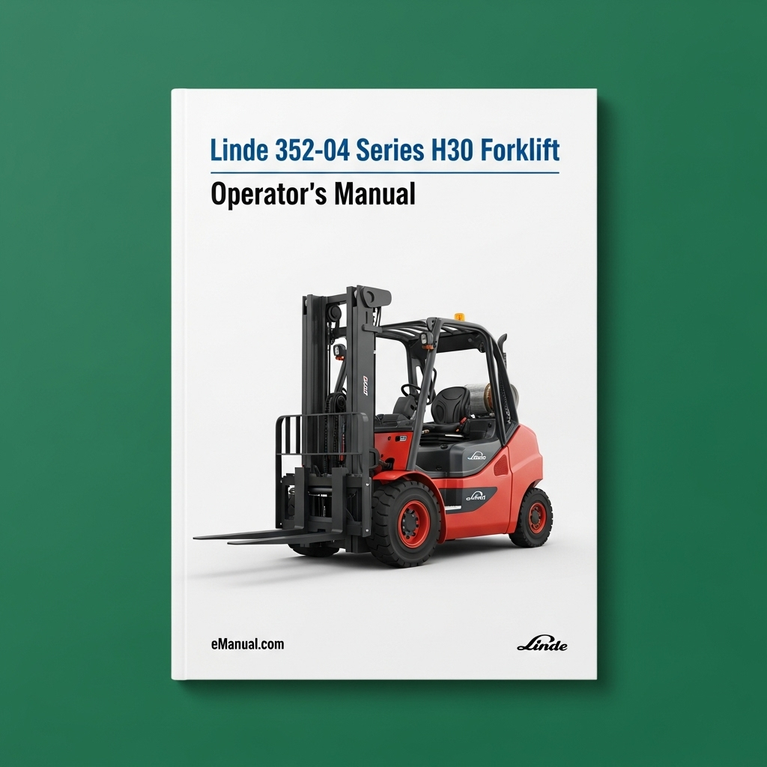 Linde Diesel Forklift 352-04 Series H30 Operators