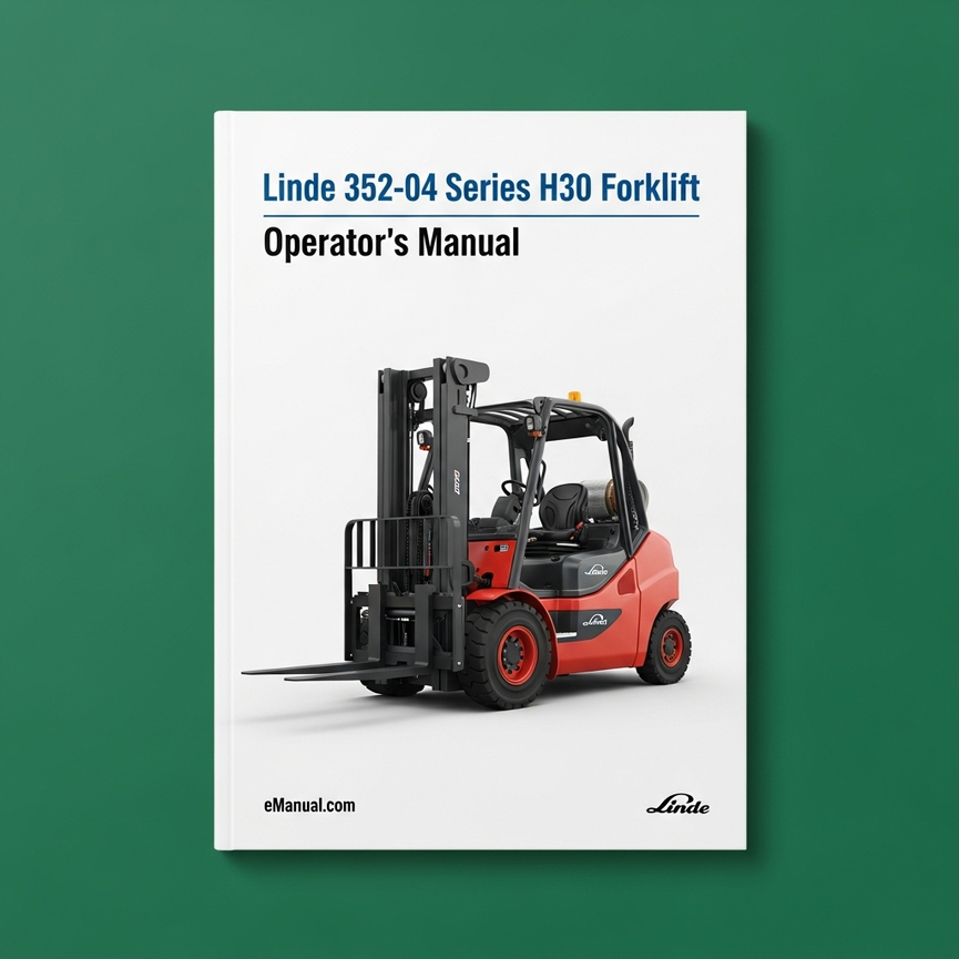 Linde Diesel Forklift 352-04 Series H30 Operators