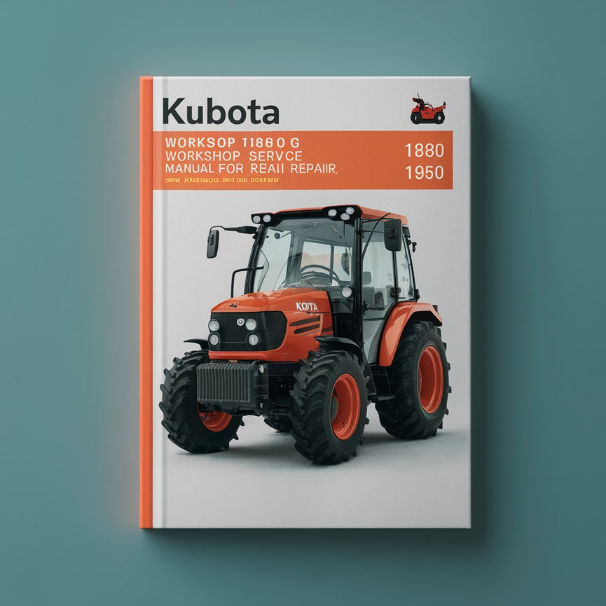 Manual de servicio de taller Kubota TG 1860 G para reparación Descargar PDF