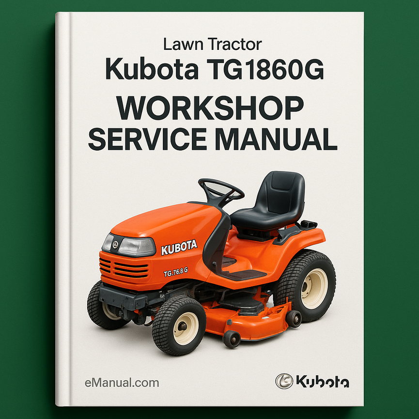 Kubota TG 1860 G Workshop Service Manual for Repair