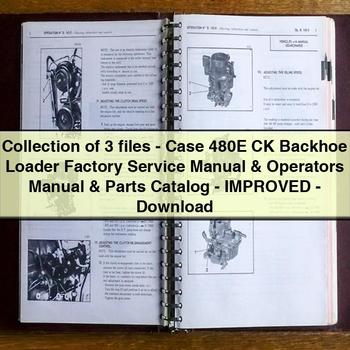 Case 480E CK Backhoe Loader , Operators Parts Catalog PDF