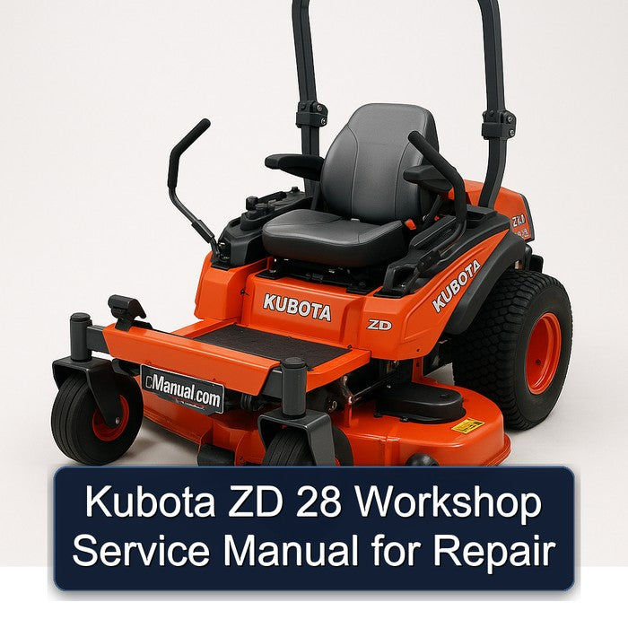 Kubota ZD 28 Service Repair Workshop Manual PDF
