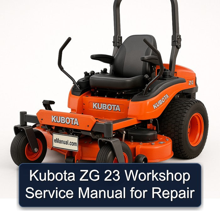 Kubota ZG 23 Service Repair Workshop Manual PDF