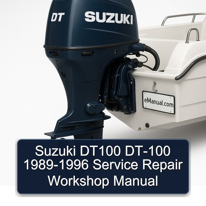 1989-1996 Suzuki DT100 DT-100 Service Repair Workshop Manual PDF