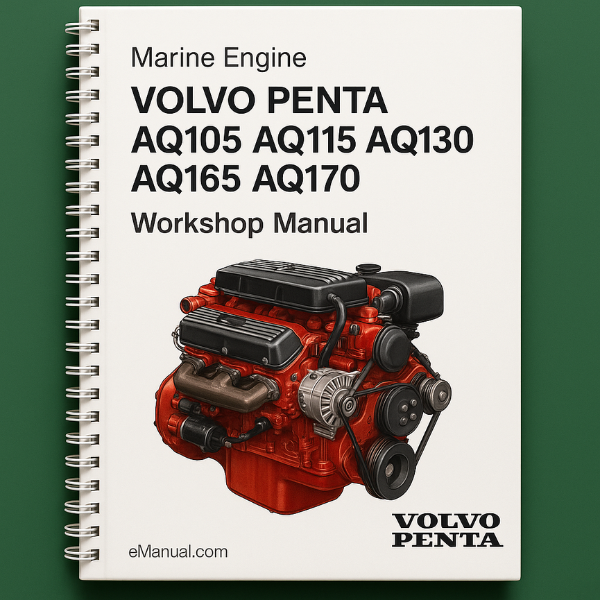 Volvo Penta AQ105 AQ115 AQ130 AQ165 AQ170 Marine Engine Industrial Service Repair Workshop Manual