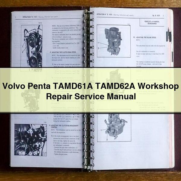 Volvo Penta TAMD61A TAMD62A Workshop Service Repair Manual