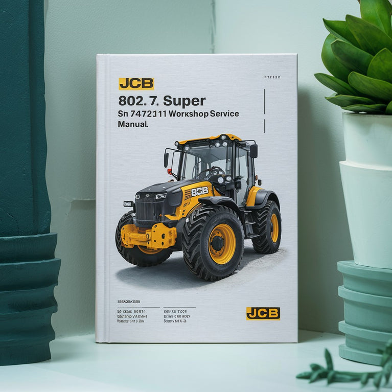 JCB 802.7 Super SN 747211 Onwards Workshop Service Repair Manual