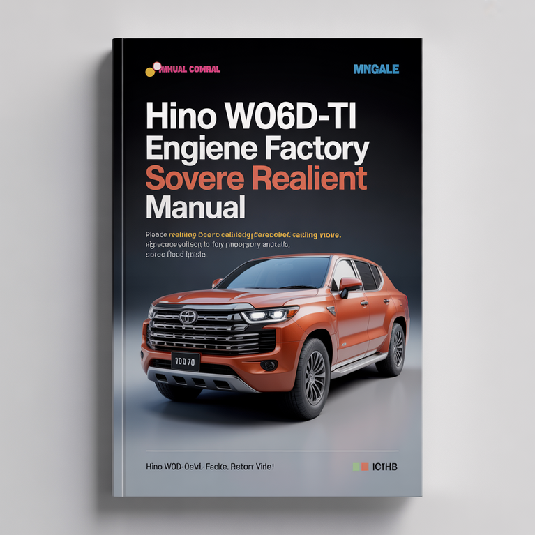 Hino W06D-TI Engine Factory Service Repair Manual