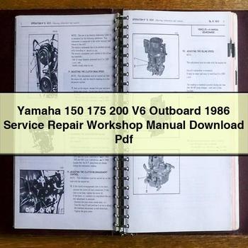 Yamaha 150 175 200 V6 Outboard 1986 Service Repair Workshop Manual Pdf