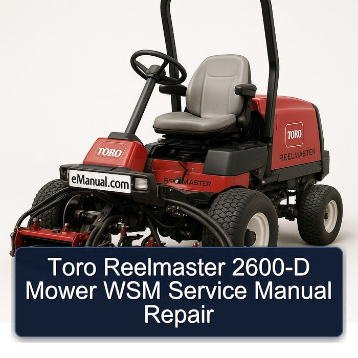 Toro Reelmaster 2600-D Mower WSM Service Repair Workshop Manual PDF