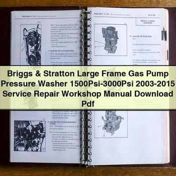 2003-2015 Briggs Stratton Large Frame Gas Pump Pressure Washer 1500psi-3000psi Service Repair Workshop Manual PDF