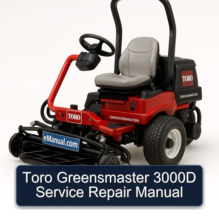 Toro Greensmaster 3000D Service Repair Workshop Manual PDF